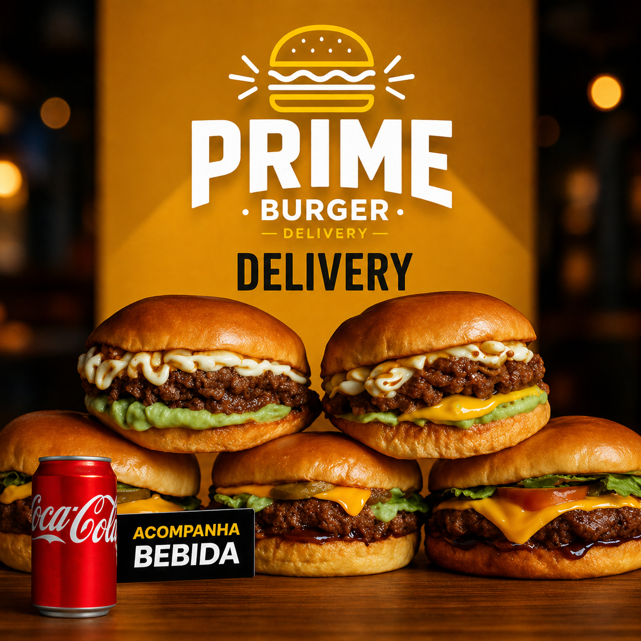 COMBO Família 5 Lanches + 5X Coca-Cola + 5X Fritas